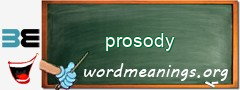 WordMeaning blackboard for prosody